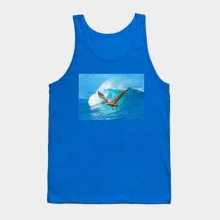 Brown Pelican Wings and Waves Tank Top